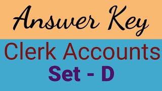 PSSSB Clerk Accounts Answer Key 120 questions [upl. by Lipman]