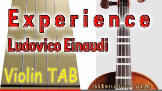 Experience  Ludovico Einaudi  Violin  Play Along Tab Tutorial [upl. by Teiluj]