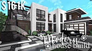 Modern House Build  Roblox Bloxburg  GamingwithV [upl. by Ahsienal]