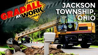 Gradall at Work Jackson Township Ohio [upl. by Annoled]