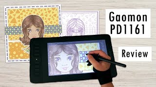 GAOMON PD1161 Graphic Tablet Pen Display Review and Demo A Compact Artist Drawing Monitor [upl. by Eusadnilem]