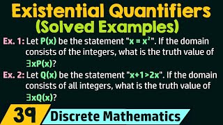 Existential Quantifiers  Examples [upl. by Yecal]