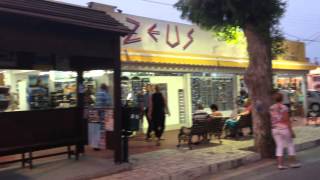 Rhodes Kolymbia Restaurants and Shops street  Travel2planet [upl. by Mayman]