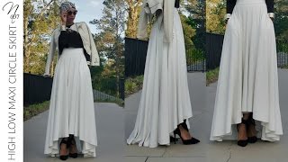 Nadira037  DIY  High Low Maxi Circle Skirt Tutorial [upl. by Yatnuahs634]