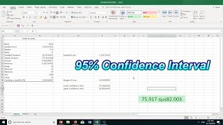 Confidence Interval Estimation Using Excels Data Analysis Tool [upl. by Bradshaw201]