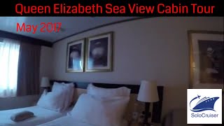 Queen Elizabeth Cunard Sea View Room Tour [upl. by Nsaj]