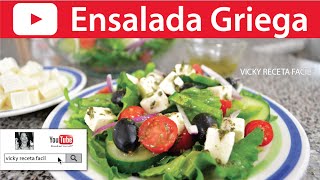 ENSALADA GRIEGA  Vicky Receta Facil [upl. by Titos]