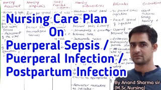 Puerperal SepsisPuerperalPostpartum Infection nursingcareplan anandsnursingfiles [upl. by Harrison]