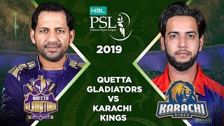 Match 15 Full Match Highlights Quetta Gladiators vs Karachi Kings  HBL PSL 4  HBL PSL 2019 [upl. by Quartus]