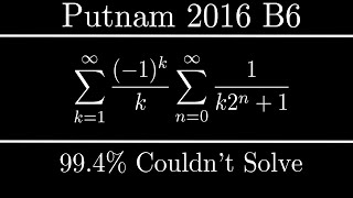 The Hardest Problem on the Hardest Math exam  Putnam B6 2016 [upl. by Odlanyer181]