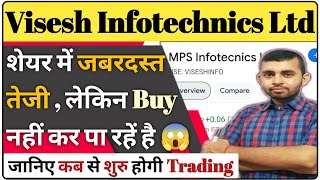 Visesh Infotech latest news । MPS Infotechnics ltd share latest news । Why trading suspended [upl. by Sad]