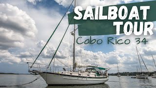 Full BOAT TOUR Selfsufficient off grid 37ft Liveaboard Bluewater Sailboat  Log 20 [upl. by Berenice]