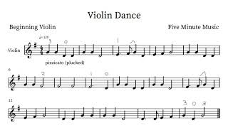 Beginning Violin Dance Sheet Music PlayAlong [upl. by Varini]