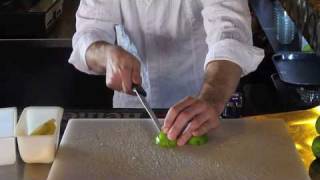 How to Cut Lime Wedges Cutting Limes Bartending Tutorial [upl. by Brnaby]