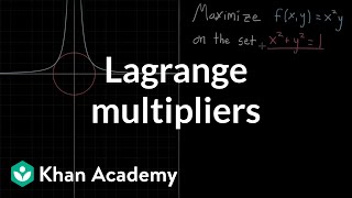 Finishing the intro lagrange multiplier example [upl. by Yevi]