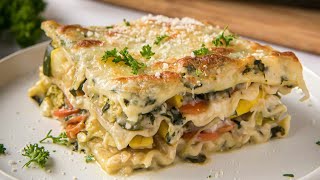 Easy Vegetable Lasagna Recipe [upl. by Ahseei8]