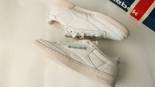 Reebok Club C 85 VINTAGE Onfeet  Unboxing [upl. by Ahsinehs]