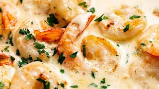 Creamy Garlic Prawns Shrimp [upl. by Mountford]