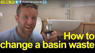 HOW TO CHANGE A BASIN WASTE  Plumbing Tips  Basics [upl. by Nesilla]