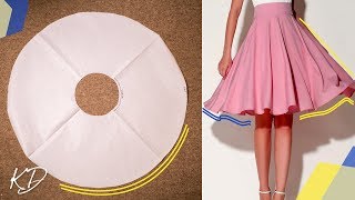 HOW TO MAKE FULL CIRCLE SKIRT PATTERN  KIM DAVE [upl. by Einnep]