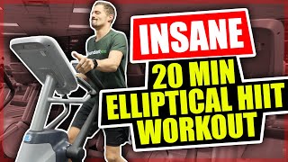 NEW Insane 20 Minute Elliptical Workout  HIIT Workout [upl. by Lekzehcey]