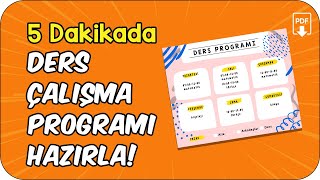 Ders Çalışma Programı Hazırlıyoruz 30 Kasım  6 Aralık Örnek PDF [upl. by Reinwald911]