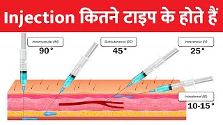 Types of injection I Injection कैसे लगाते हैं I Injection लगाने का तरीका I Injection type in hindi [upl. by Therron]