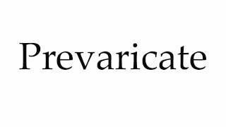 How to Pronounce Prevaricate [upl. by Adnorhs137]