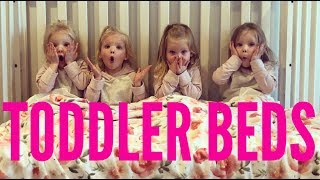 QUADRUPLETS GET THEIR TODDLER BEDS [upl. by Eilyw]