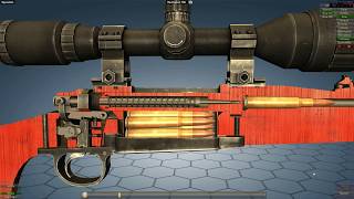 HOW BOLT ACTION RIFLE WORKS REMINGTON 700 MECHANISM [upl. by Minica]