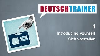 German for beginners A1A2  Deutschtrainer Introducing yourself [upl. by Disario]