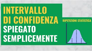 62 Intervallo di Confidenza Spiegato semplicemente [upl. by Ahsias]