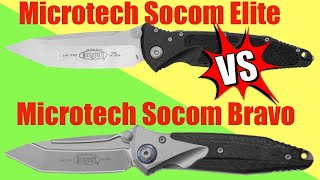 Microtech SOCOM Elite VS Microtech SOCOM Bravo [upl. by Opportina]