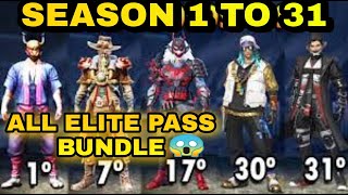 FREE FIRE SEASON 1 TO 31 ELITE PASS BUNDLE [upl. by Ahseinet]