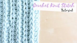 CROCHET How to crochet the knit stitch  Bella Coco [upl. by Bartolomeo732]