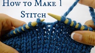 How to make 1 stitch  Knitting Tutorial [upl. by Anuayek]