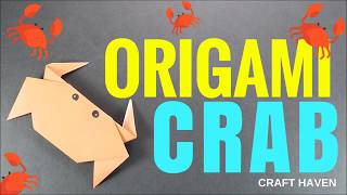 How To Make Simple and Easy Origami Crab  Fun Origami Animal  Origami Paper Crab for Beginners [upl. by Cumine835]