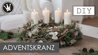 DIY  ADVENTSKRANZ mit Trockenblumen selber binden  Adventskranz Trend 2021  DekoideenReich [upl. by Vince466]