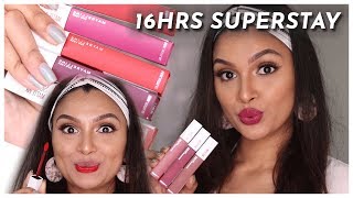 MAYBELLINE SUPERSTAY MATTE INK  13 New Shades  BeautiCo [upl. by Atnauqal]