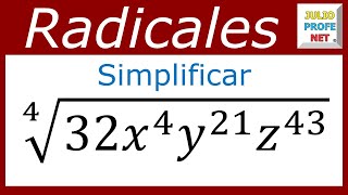 SIMPLIFICACIÓN DE EXPRESIONES CON RADICALES  Ejercicio 4 [upl. by Apfel955]