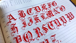 How to Gothic Calligraphy Alphabets From A to Z 2021  Black Letters Calligraphy [upl. by Banyaz]