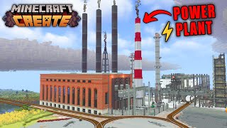 I Built a Working ELECTRICITY⚡Power Plant In Create Mod [upl. by Anauqed]