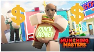 Roblox munching masters quickest cash and levelling [upl. by Ram]