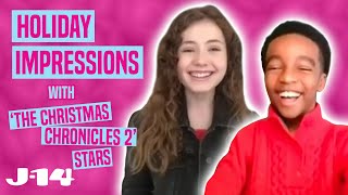 The Christmas Chronicles 2 Netflix Cast Does Impressions [upl. by Irneh413]