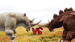 Rhino vs Woolly Rhino  SPORE [upl. by Marek455]