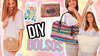 DIY  Cómo hacer 5 bolsos en 5 minutos  FÁCIL RÁPIDO Y BARATO [upl. by Ruperta]