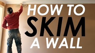 How To Plaster A Wall  Skim Coat Plastering Plastering Tutorial [upl. by Kendal]