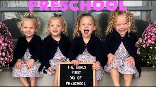 FIRST DAY OF PRESCHOOLMOM BREAKS DOWNGardner Quad Squad [upl. by Leunam]