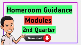 HOMEROOM GUIDANCE MODULES 2nd Quarter  Deped [upl. by Names]