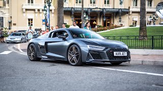 2020 Audi R8 V10 Performance  Exhaust Sounds amp Driving in Monaco [upl. by Guildroy]